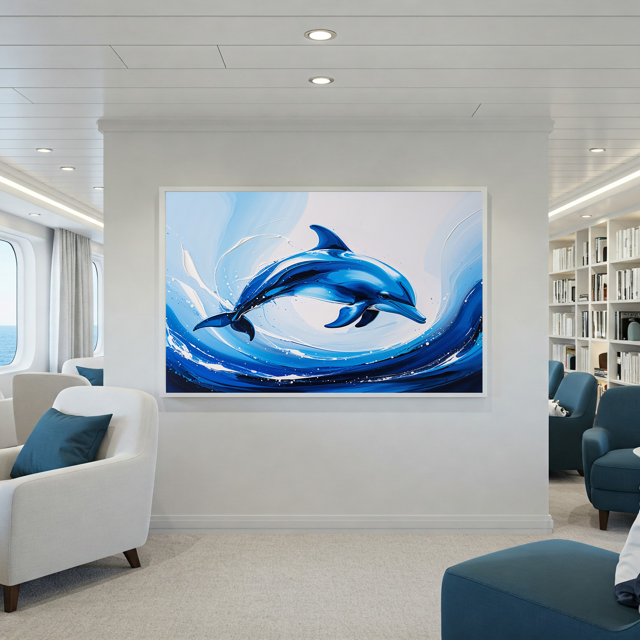 Abstract Dolphin Art Print | Digital Download