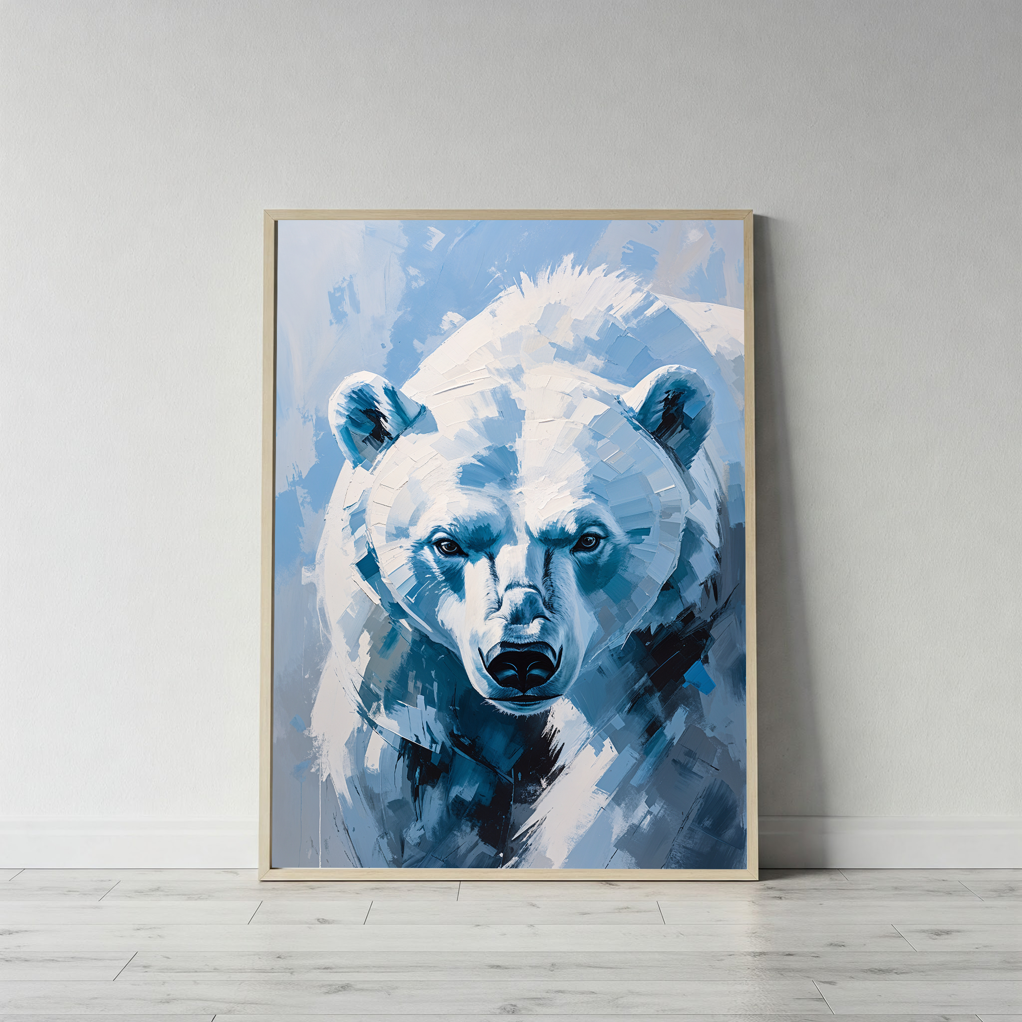 Abstract Polar Bear Wall Art | Digital Download