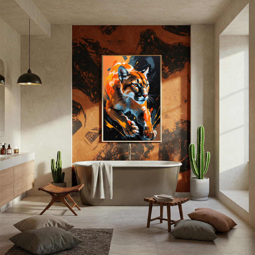 Abstract Cougar Wall Art II | Digital Download