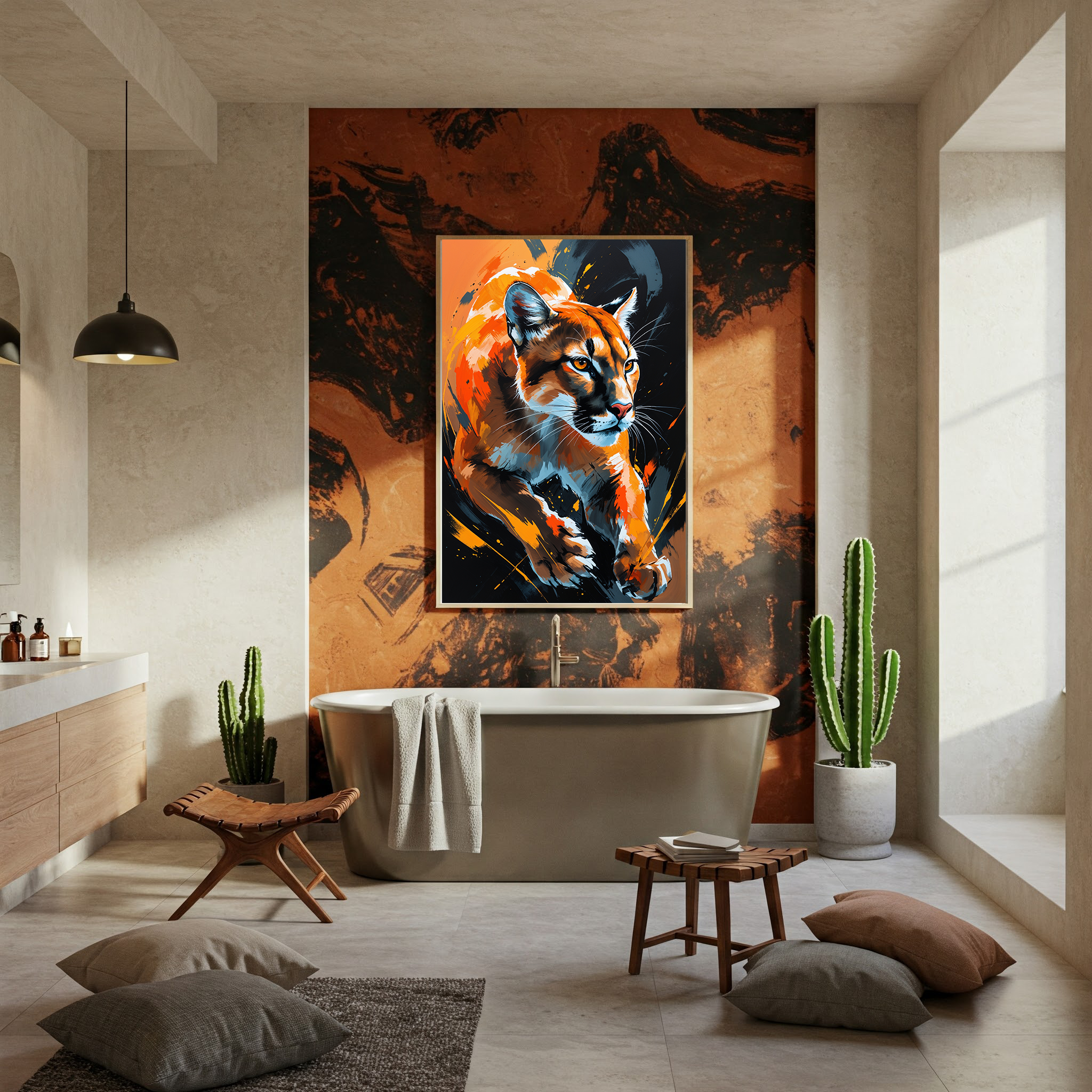 Abstract Cougar Wall Art II | Digital Download
