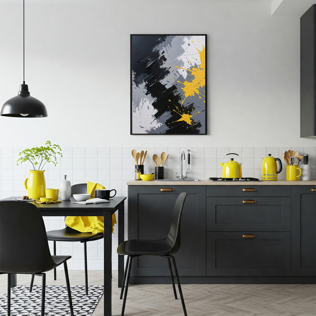 Abstract Painted Chaos Canvas Art Print | Digital Download