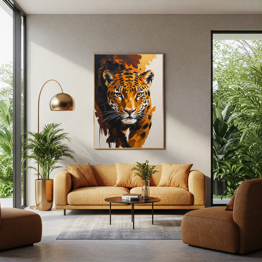 Abstract Jaguar Wall Art | Digital Download