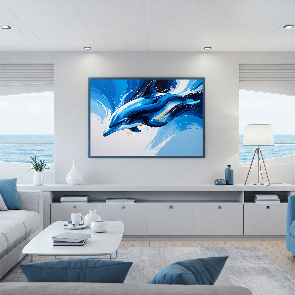 Abstract Dolphin II Art Print | Digital Download