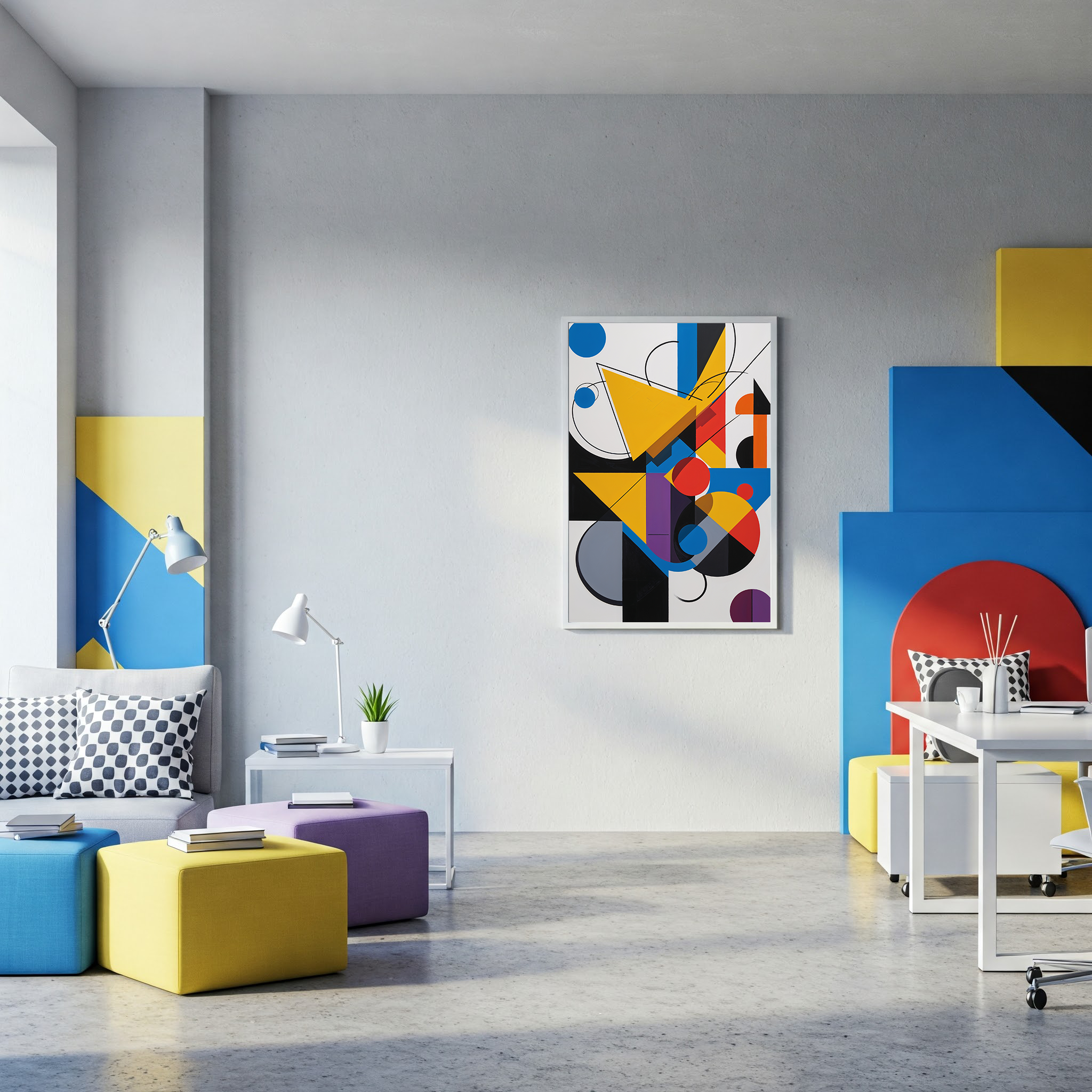 Abstract Geometric Bauhaus Modern Art Print | Digital Download