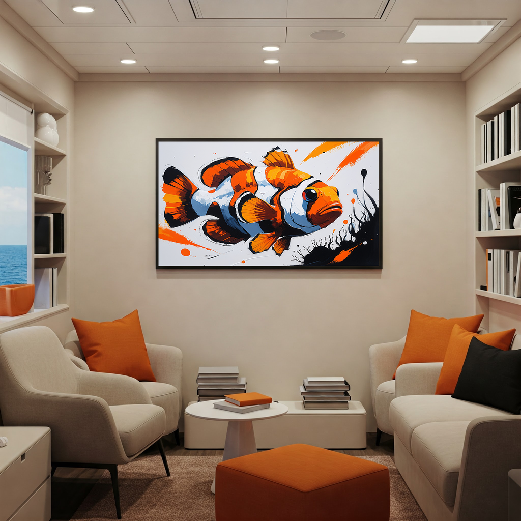 Abstract Clownfish II Art Print | Digital Download