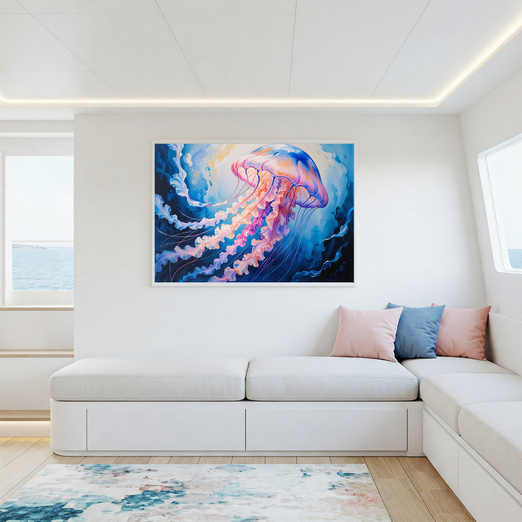 Abstract Jellyfish Art Print | Digital Download