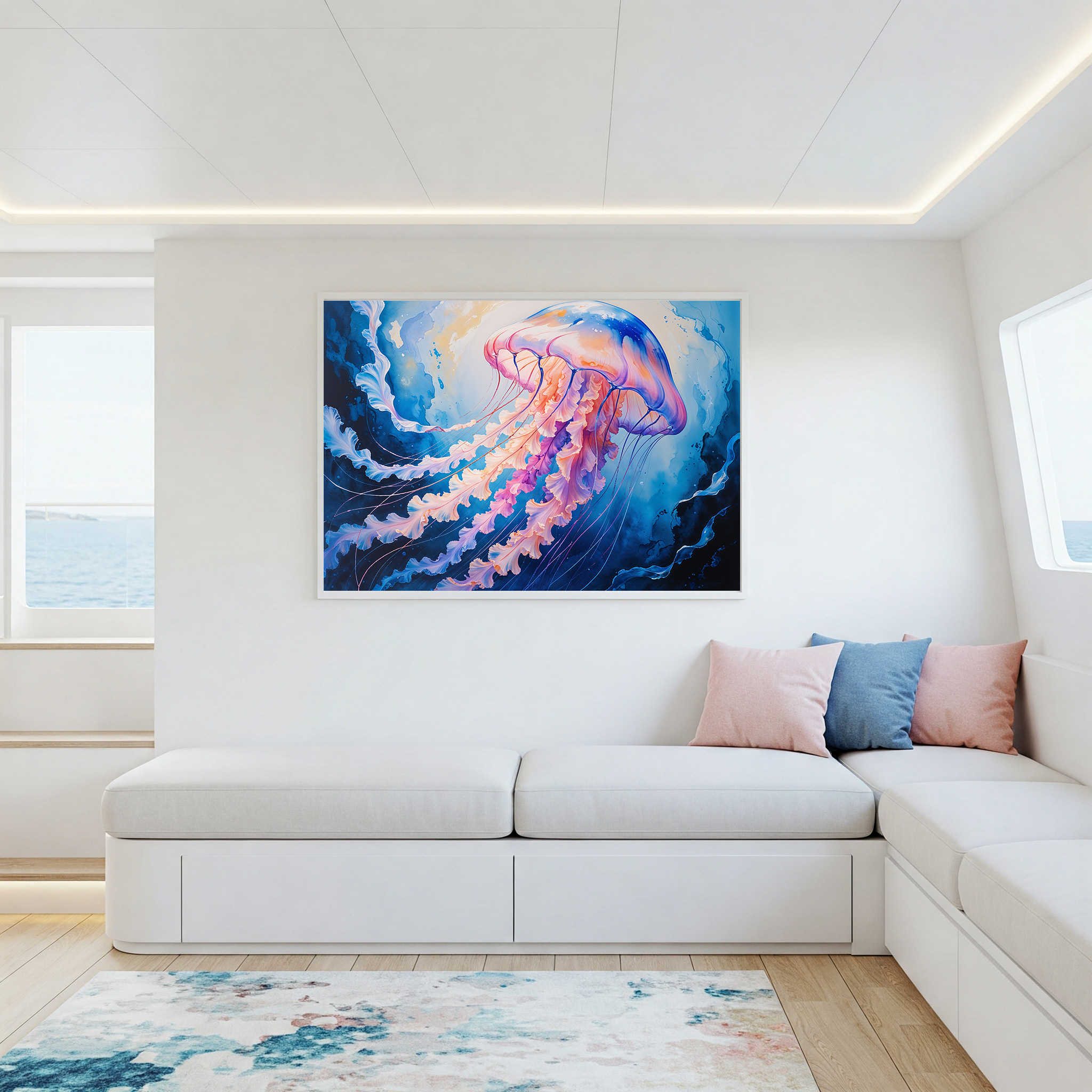 Abstract Jellyfish Art Print | Digital Download
