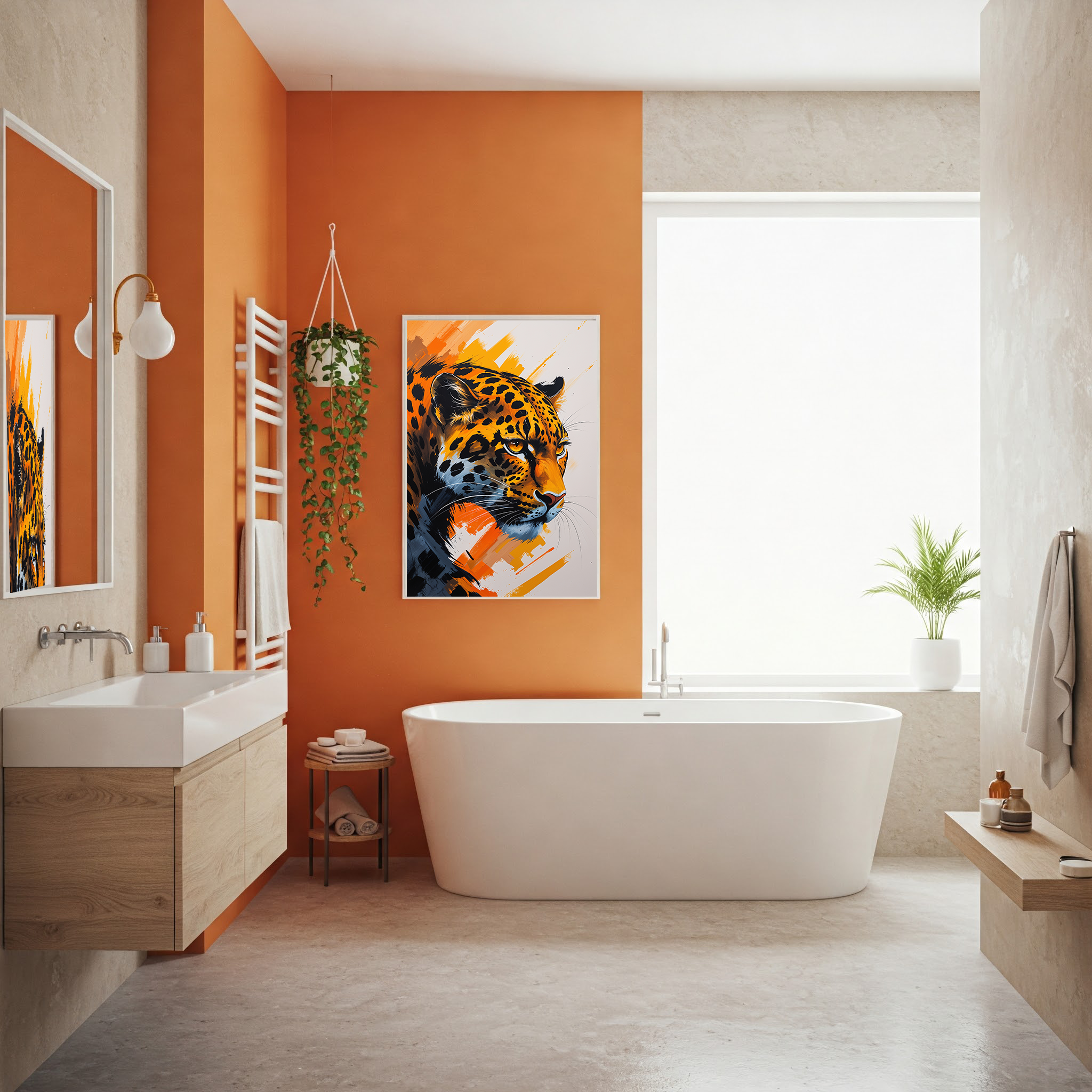 Abstract Leopard Portrait Wall Art | Digital Download