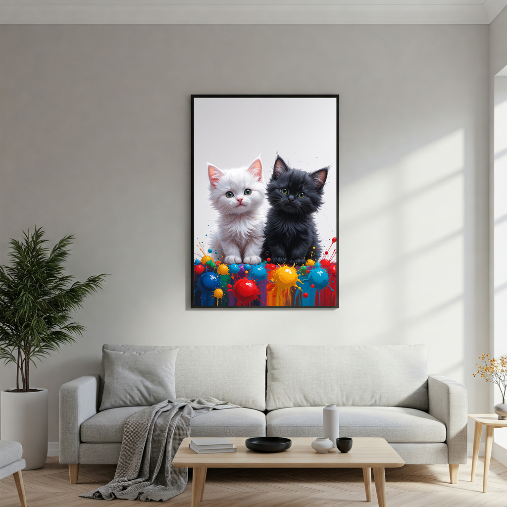 Colorful Kitten Duo Art | Digital Download Print