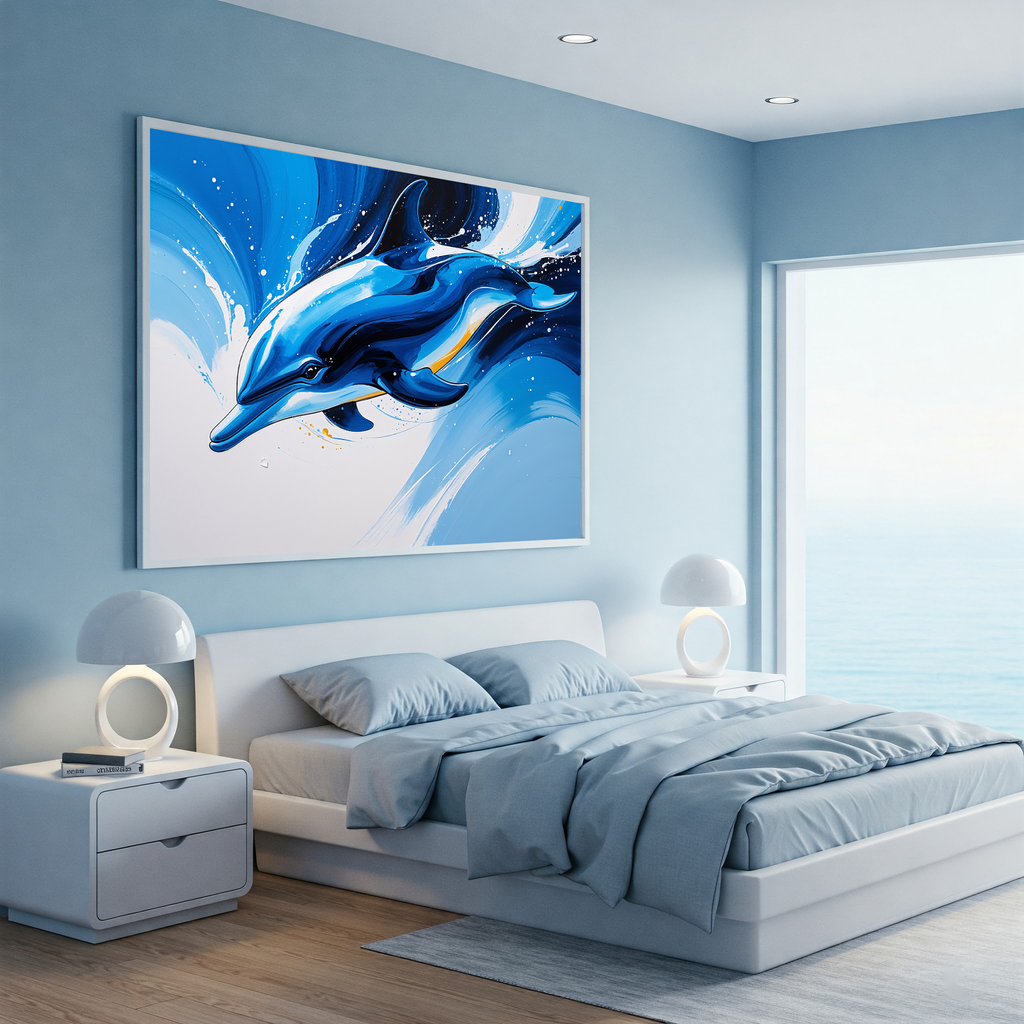Abstract Dolphin II Art Print | Digital Download