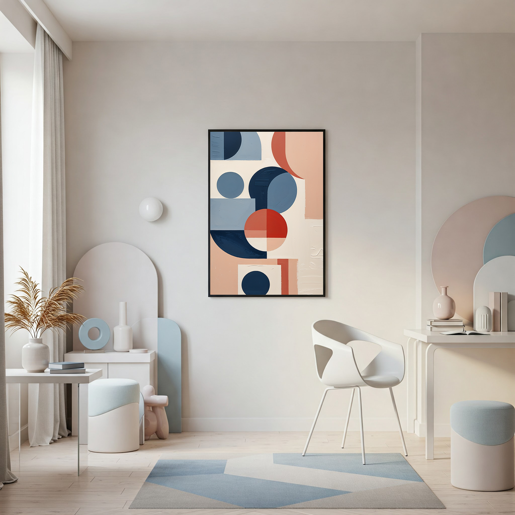 Abstract Geometric Harmony Modern Art Print | Minimalist Decor