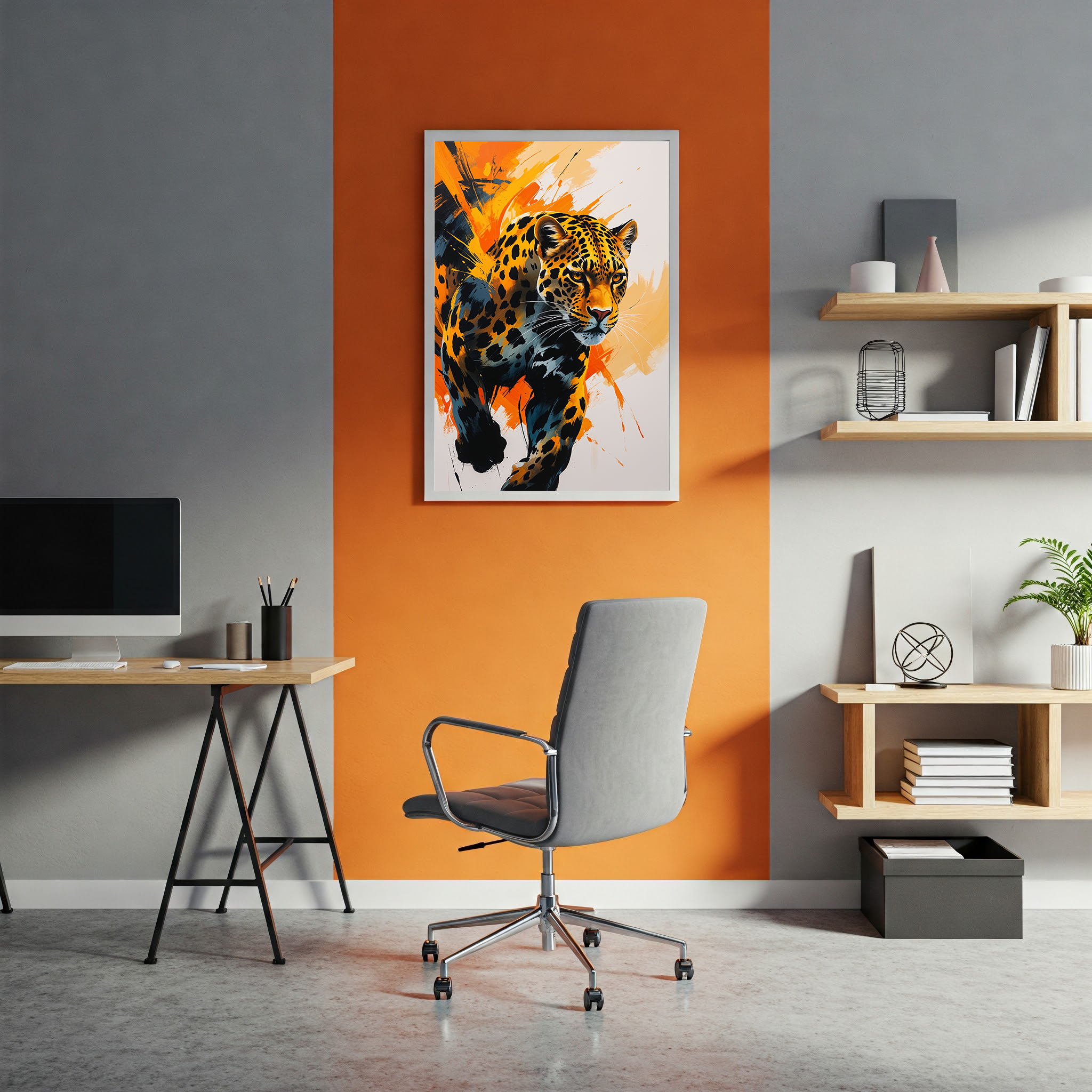 Modern Abstract Leopard Wall Art | Digital Download