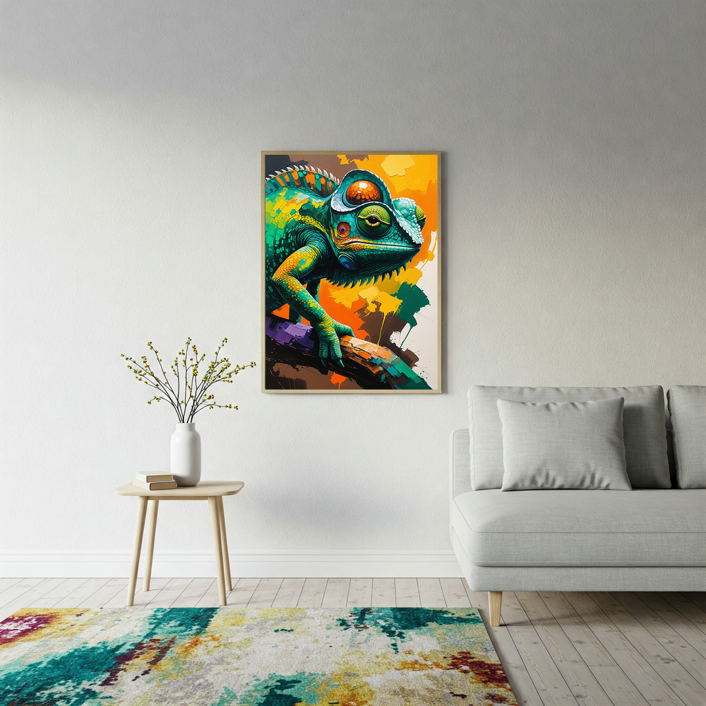 Abstract Chameleon Wall Art | Digital Download