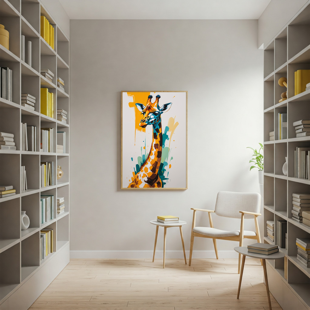 Abstract Giraffe Wall Art II | Digital Download