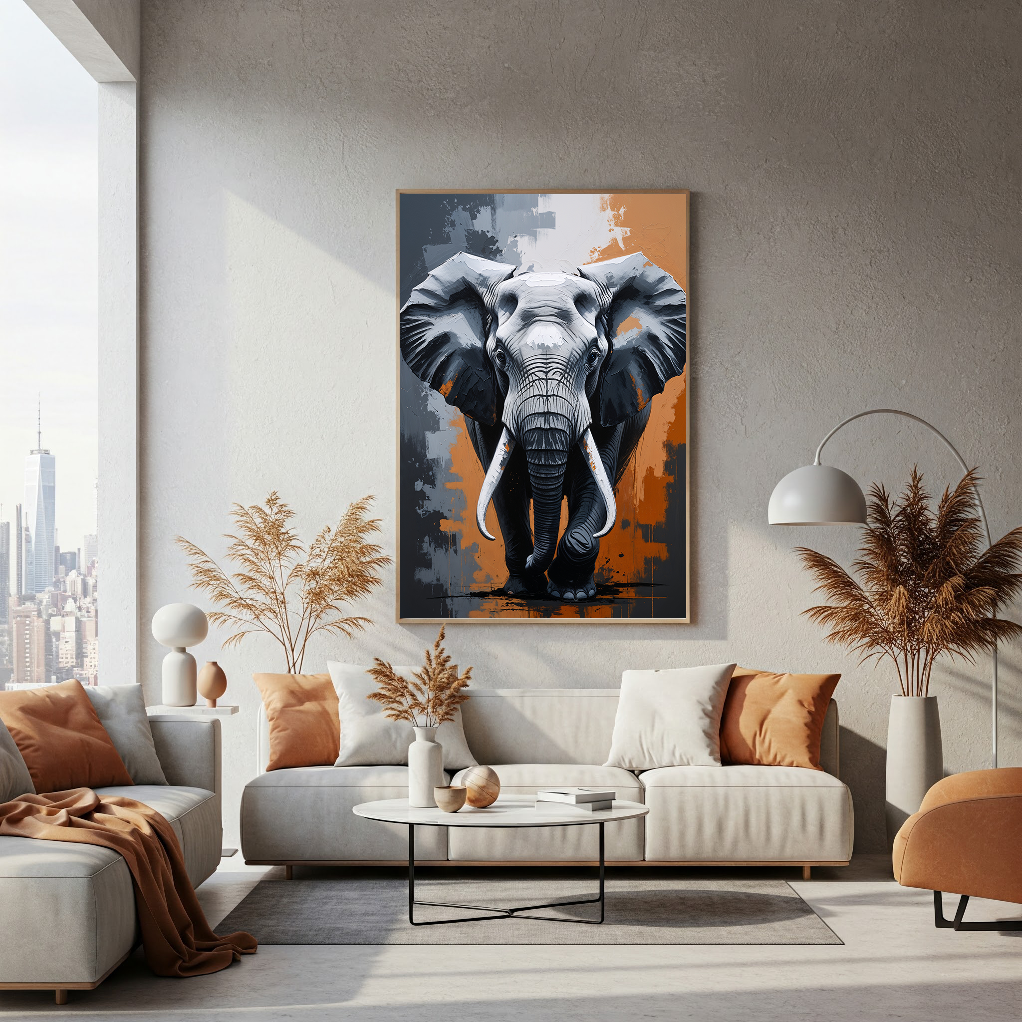 Abstract Elephant Wall Art | Digital Download