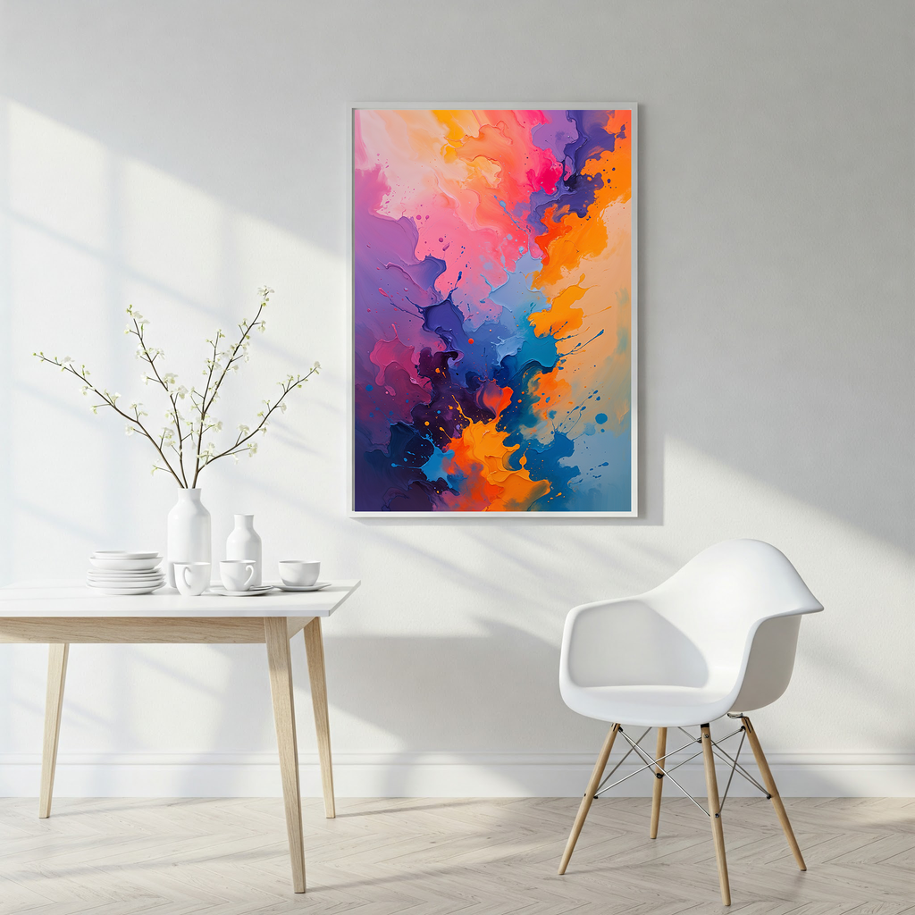Abstract Paint Splash Colorful Wall Art | Digital Download