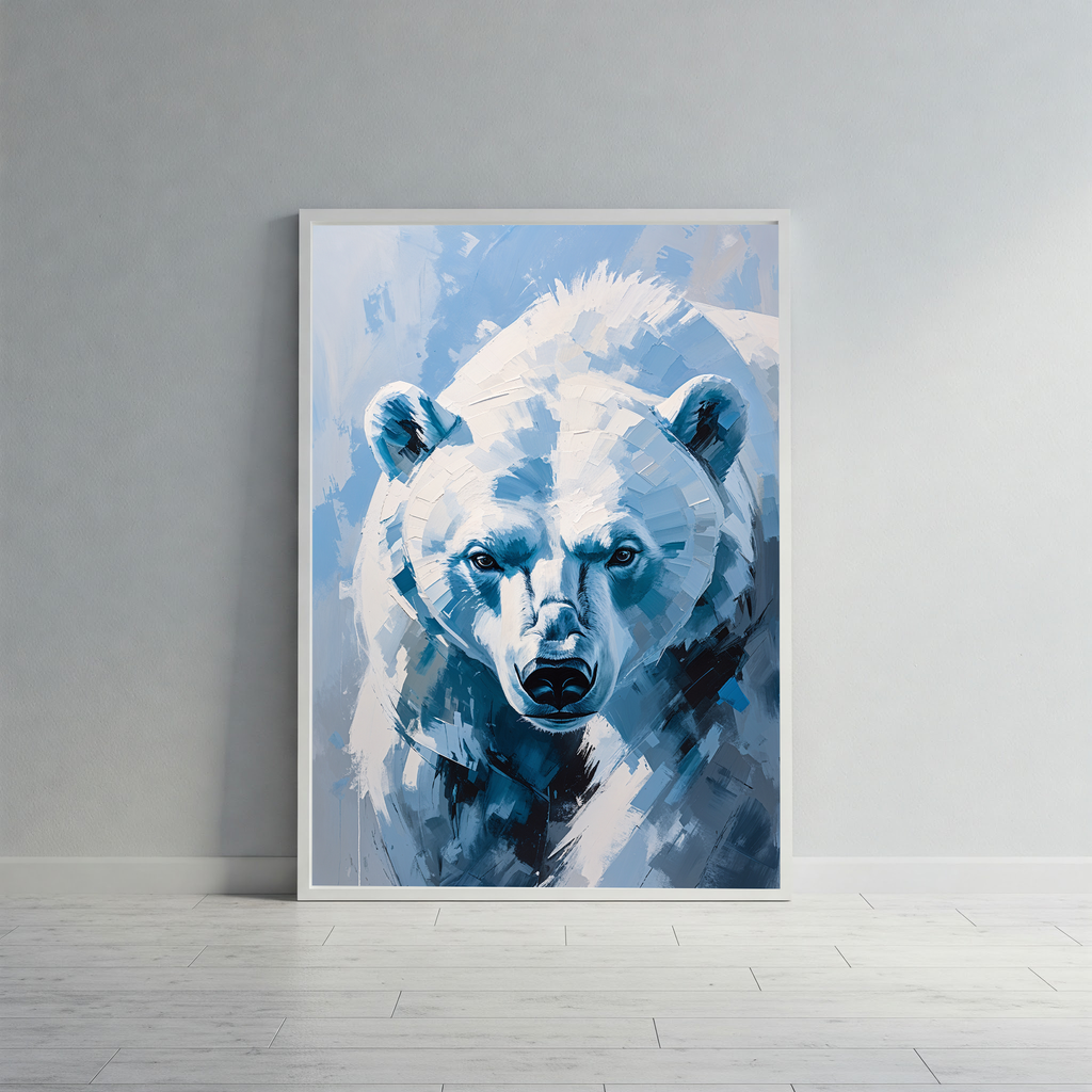 Abstract Polar Bear Wall Art | Digital Download