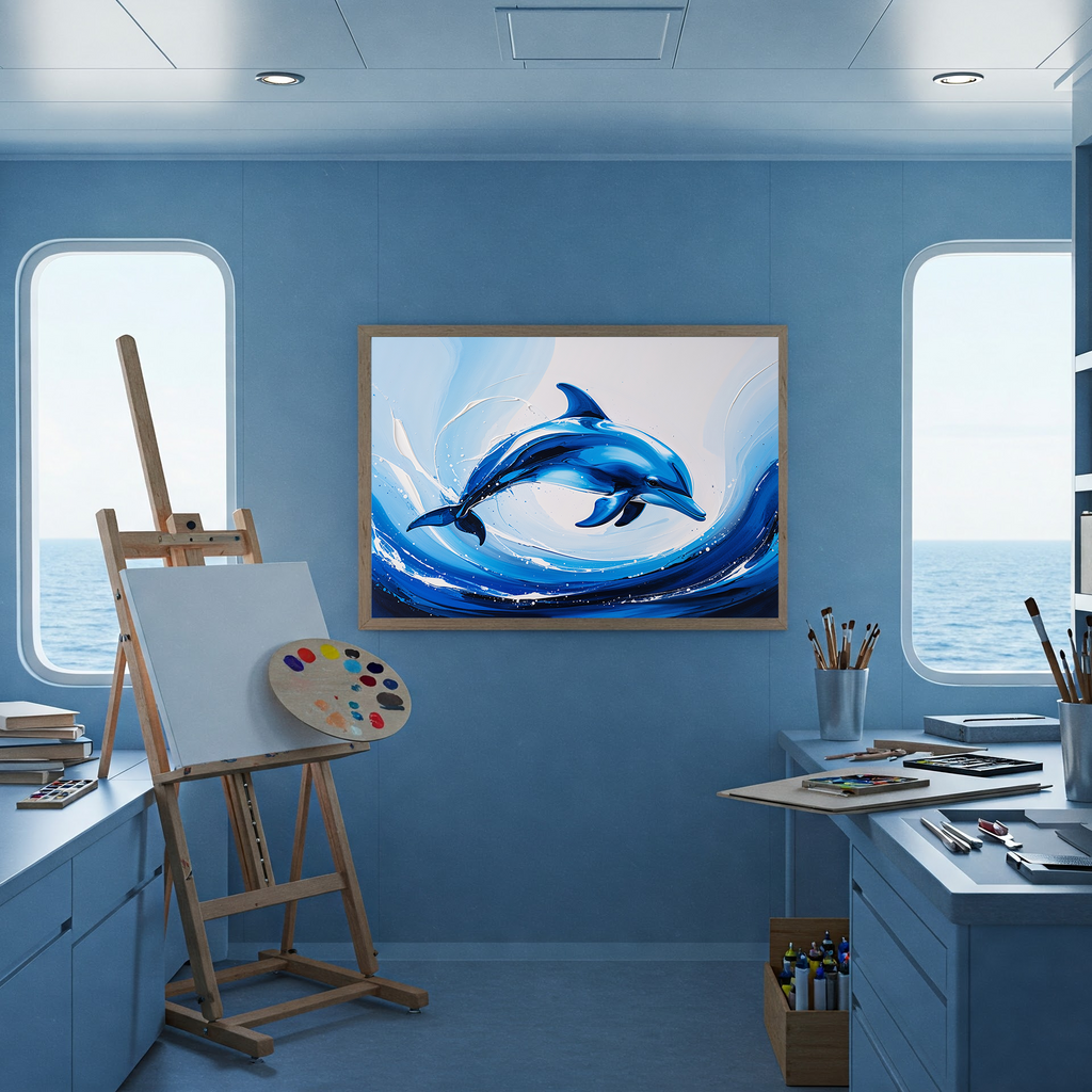 Abstract Dolphin Art Print | Digital Download
