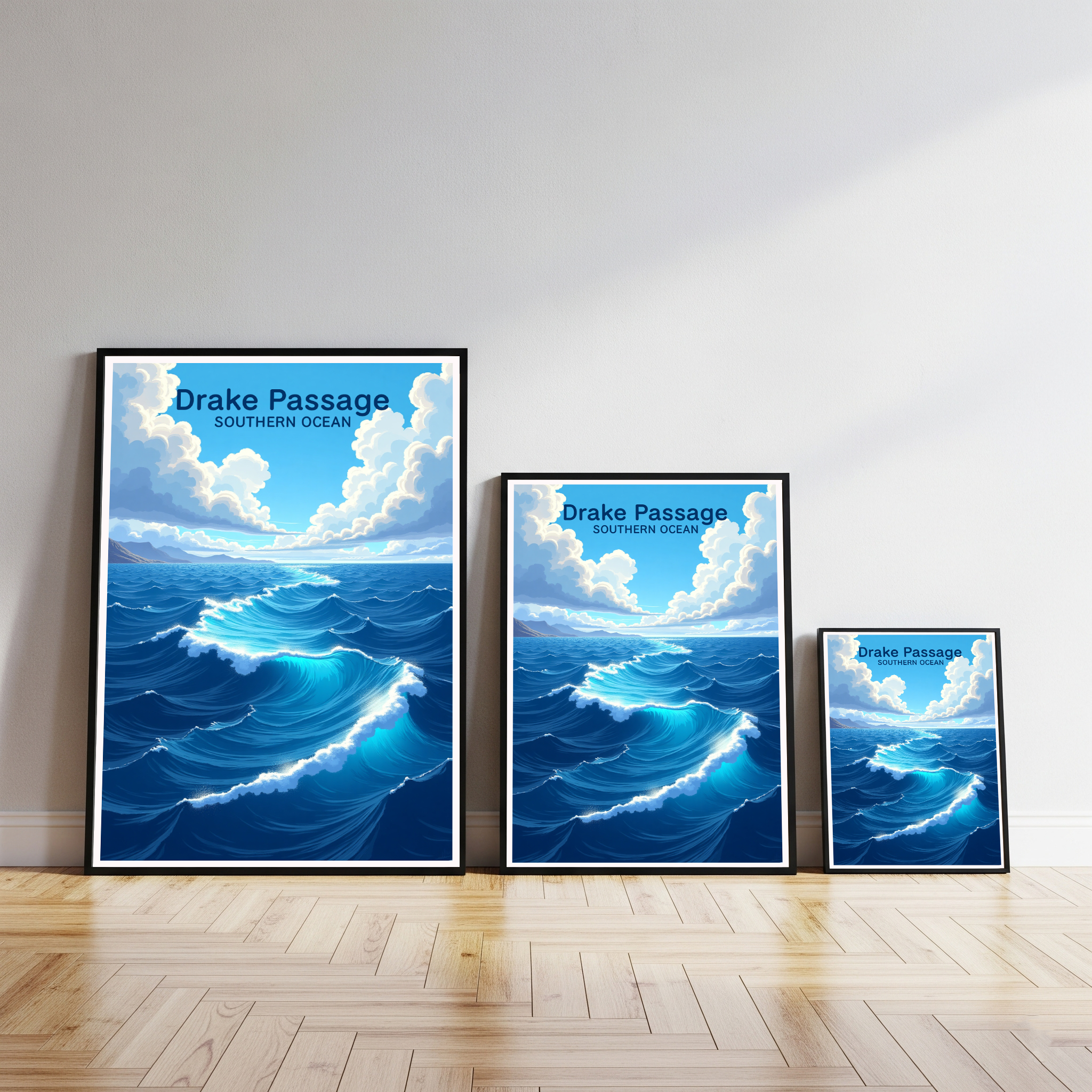 Drake Passage Southern Ocean Digital Print | Nautical Landscape Art