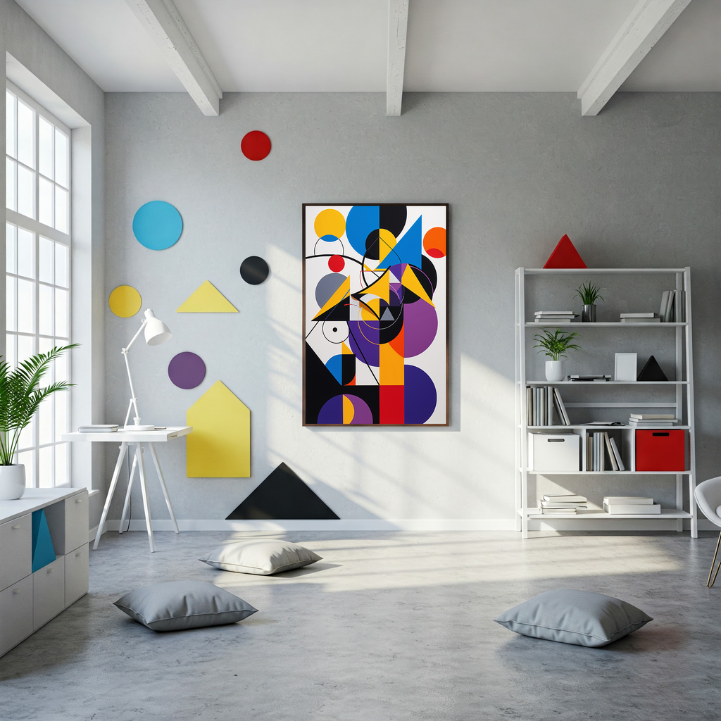 Abstract Geometric Bauhaus Modern Art Print | Digital Download