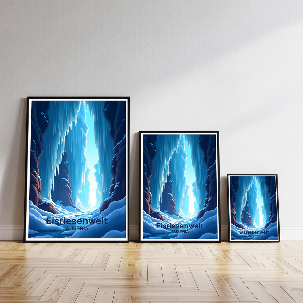 Eisriesenwelt Austria Digital Print | Giant Ice Cave Art