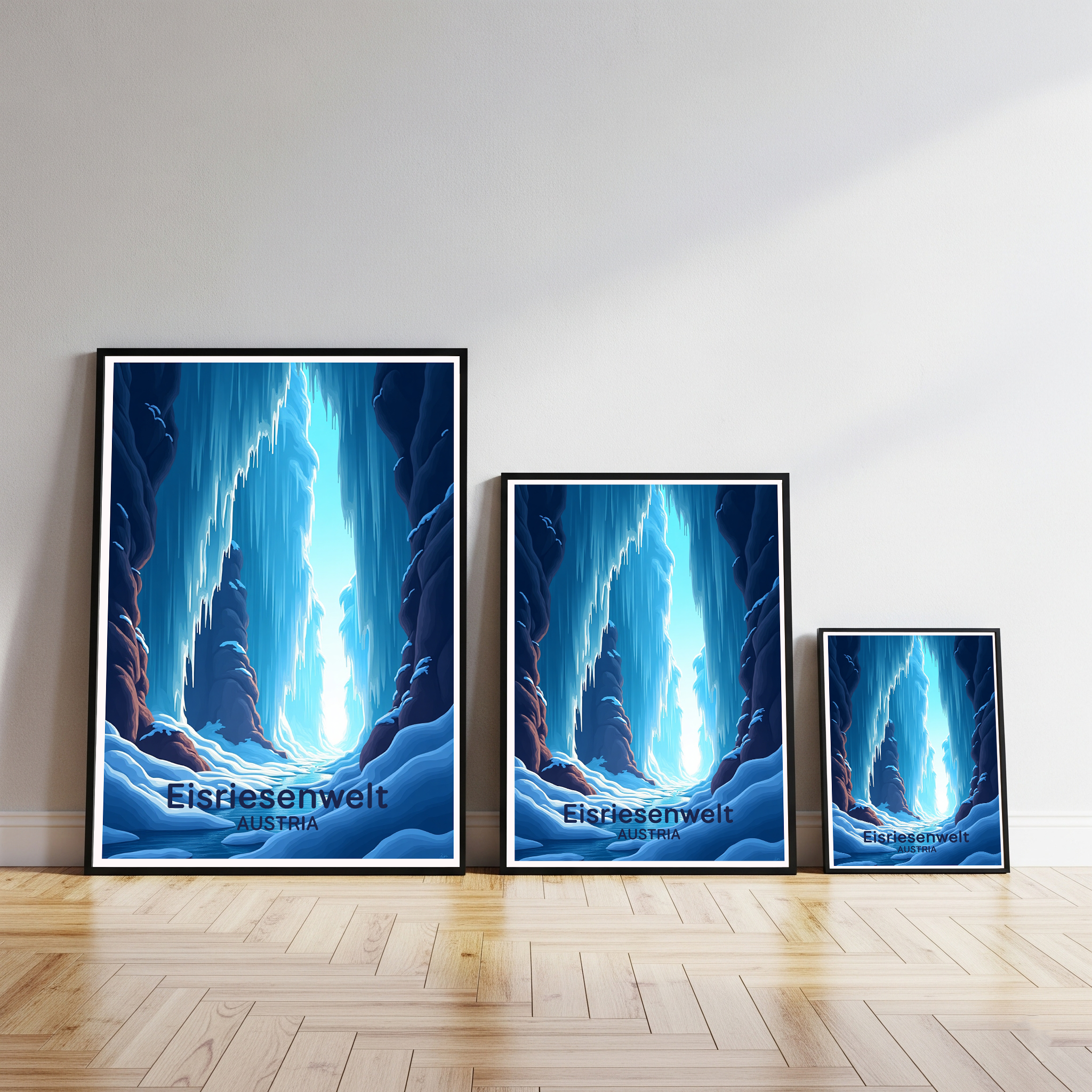 Eisriesenwelt Austria Digital Print | Giant Ice Cave Art