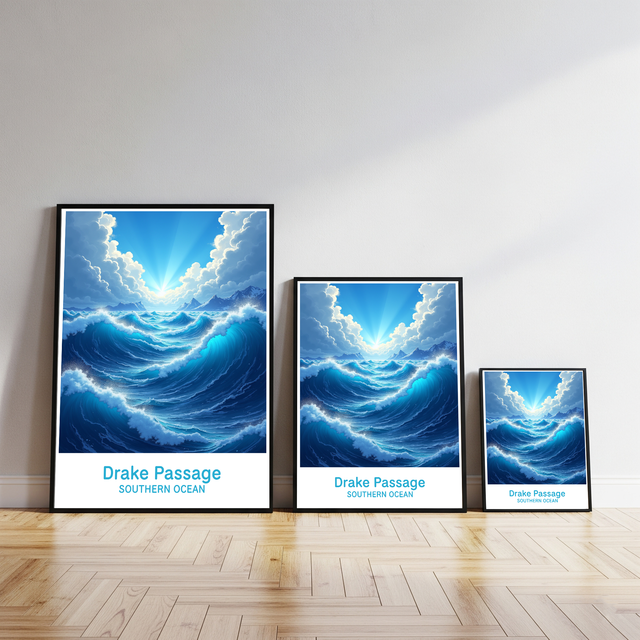 Drake Passage Southern Ocean Digital Print | Nautical Landscape Art