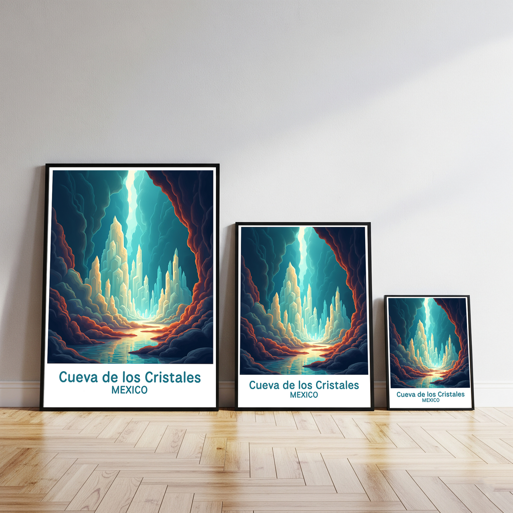 Cueva de los Cristales Mexico Digital Print | Giant Crystal Cave Art