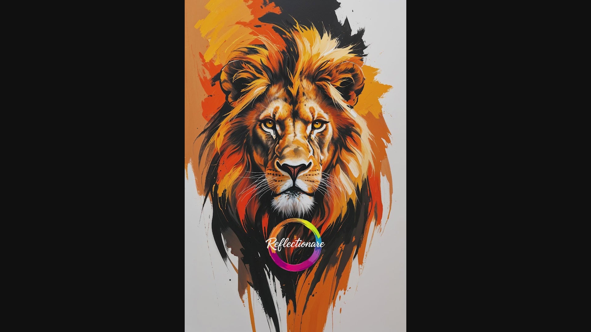 Abstract Lion Face Wall Art | Digital Download