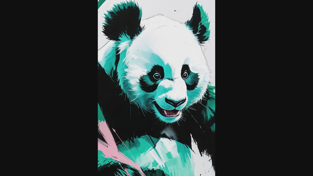 Abstract Panda Bear Wall Art Print | Digital Download