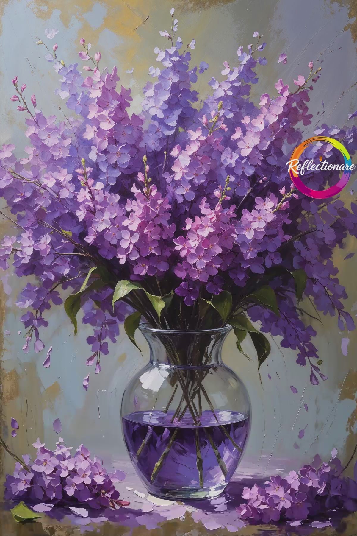 Vintage Lilac Bloom Wall Art Print | Impressionist Floral Decor