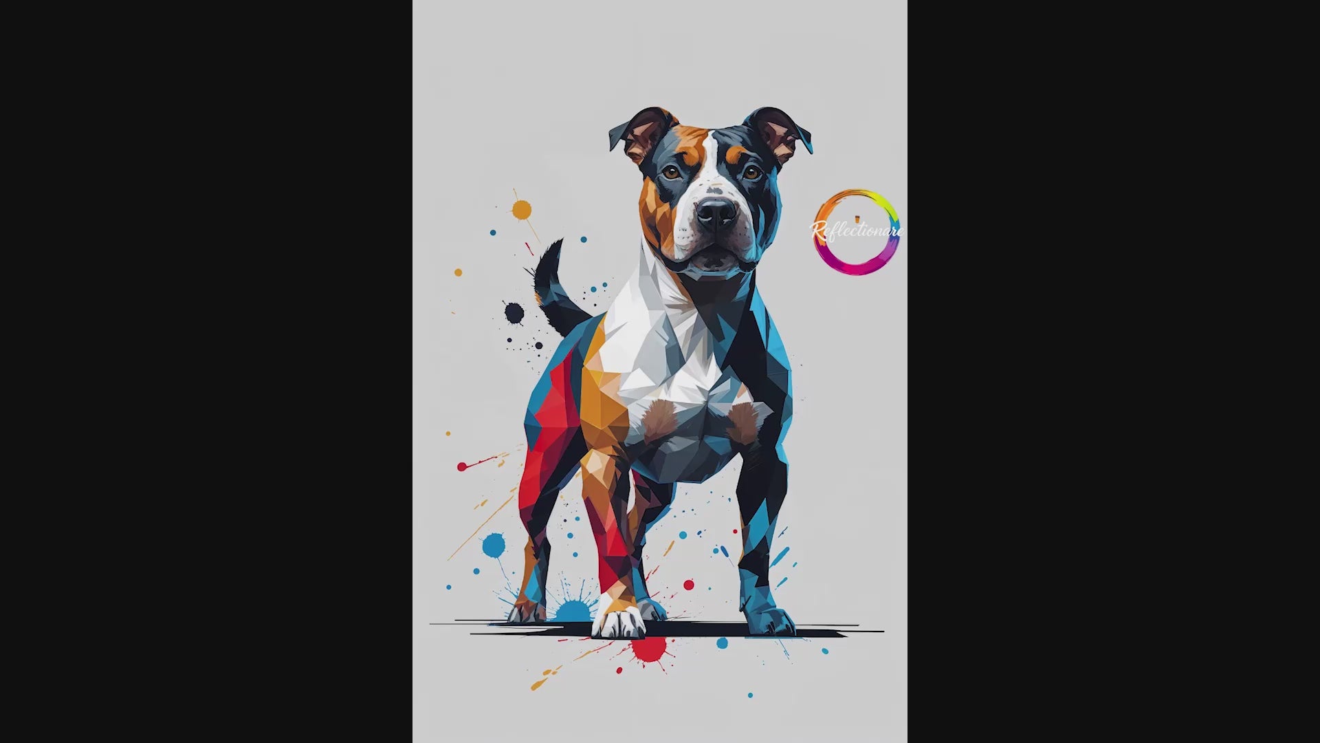 Geometric Staffordshire Bull Terrier Art Print | Digital Download