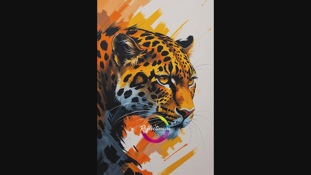Abstract Leopard Portrait Wall Art | Digital Download