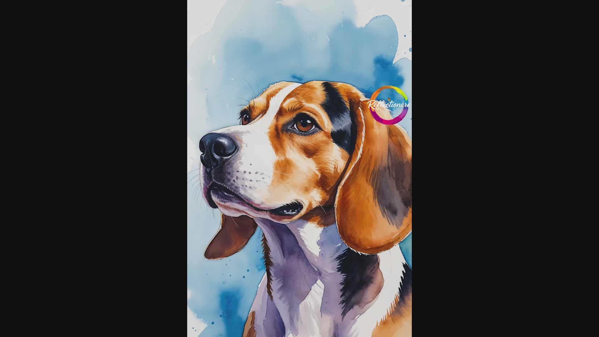Watercolor Beagle Dog Art Print | Digital Download