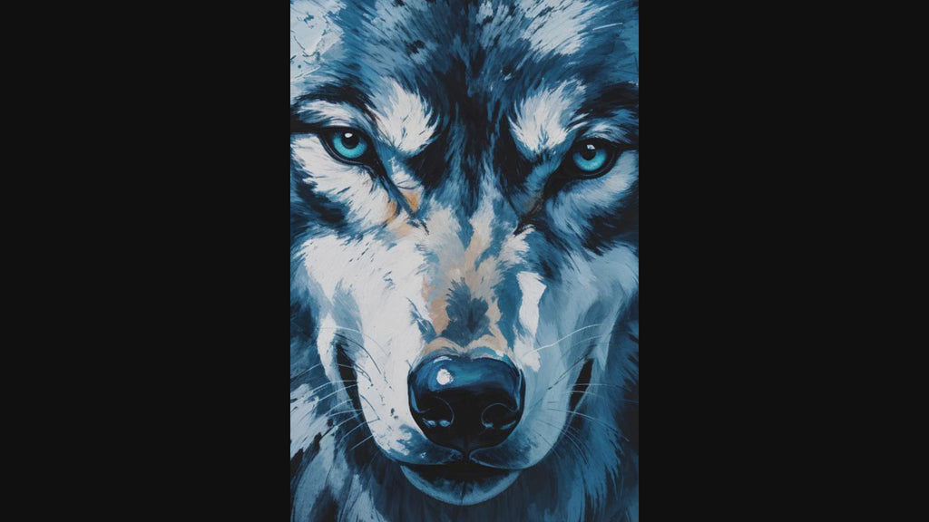 Abstract Gray Wolf II Art Print | Digital Download