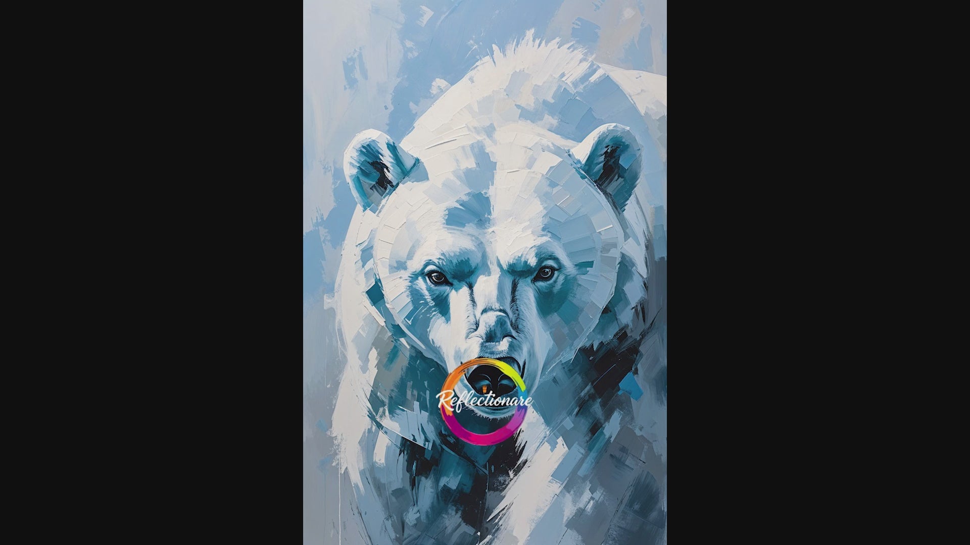 Abstract Polar Bear Wall Art | Digital Download