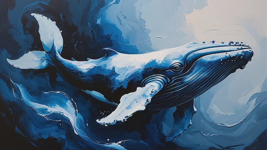 Abstract Humpback Whale Art Print | Digital Download
