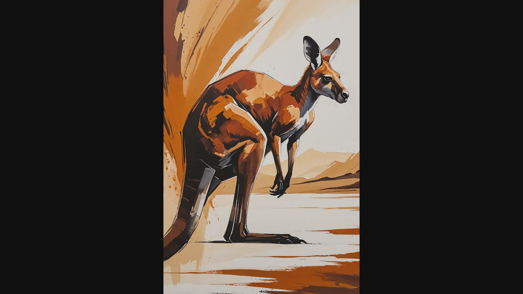 Australian Red Kangaroo Wildlife Wall Art | Digital Download
