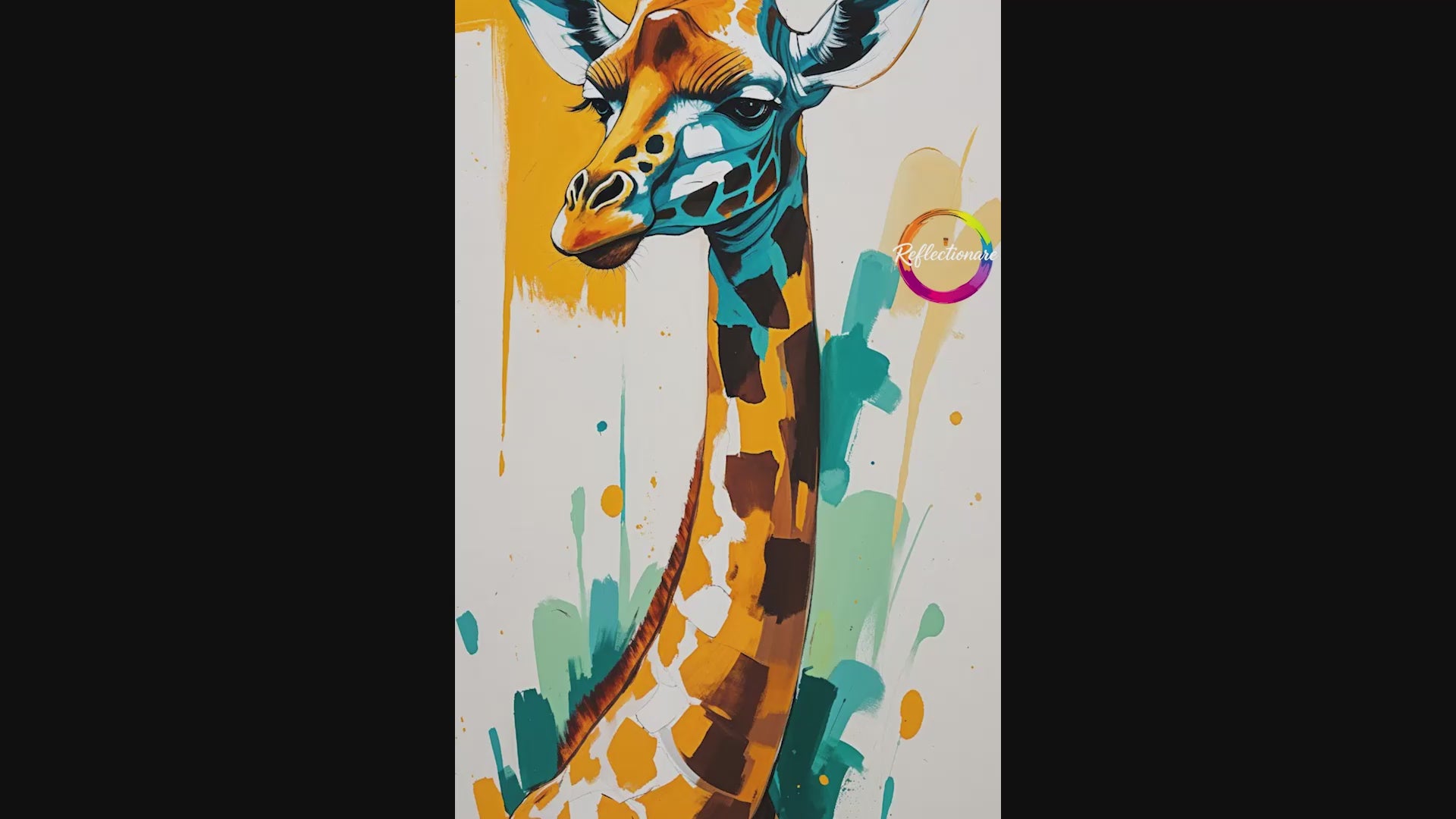 Abstract Giraffe Wall Art II | Digital Download