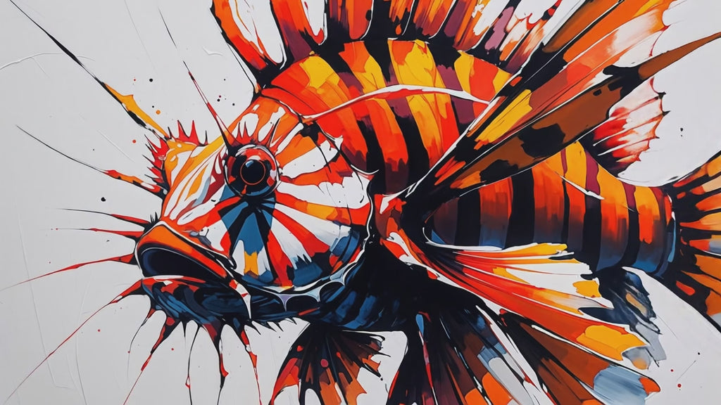 Abstract Lionfish II Art Print | Digital Download