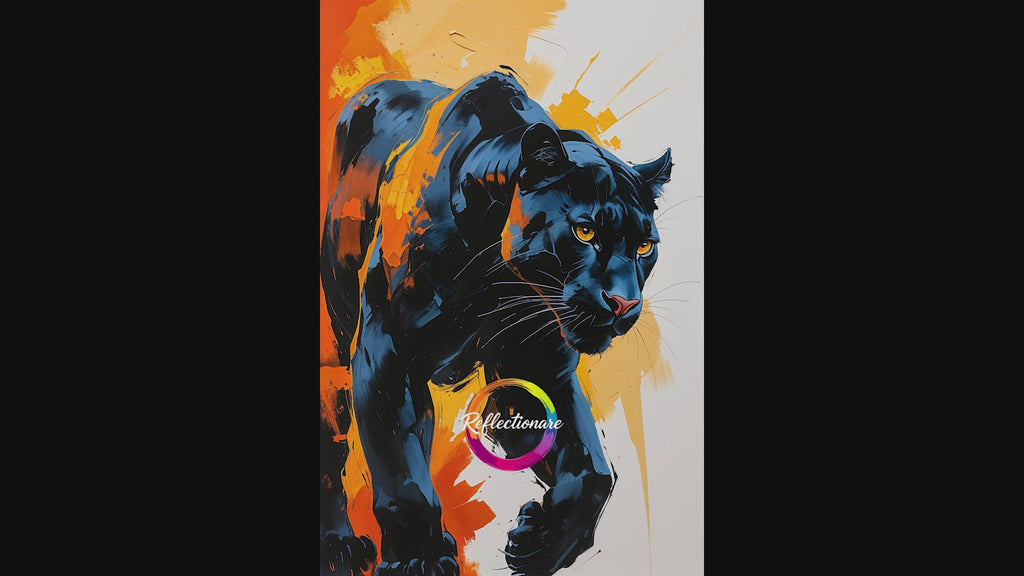 Abstract Black Panther Wall Art Print | Digital Download