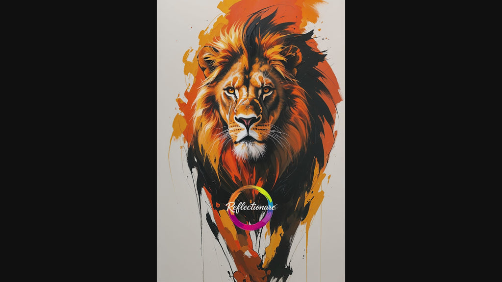 Modern Abstract Lion Wall Art | Digital Download