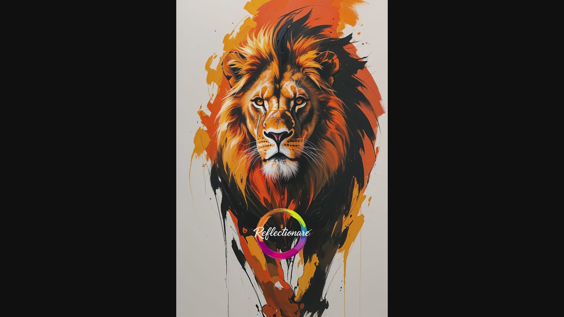 Modern Abstract Lion Wall Art | Digital Download