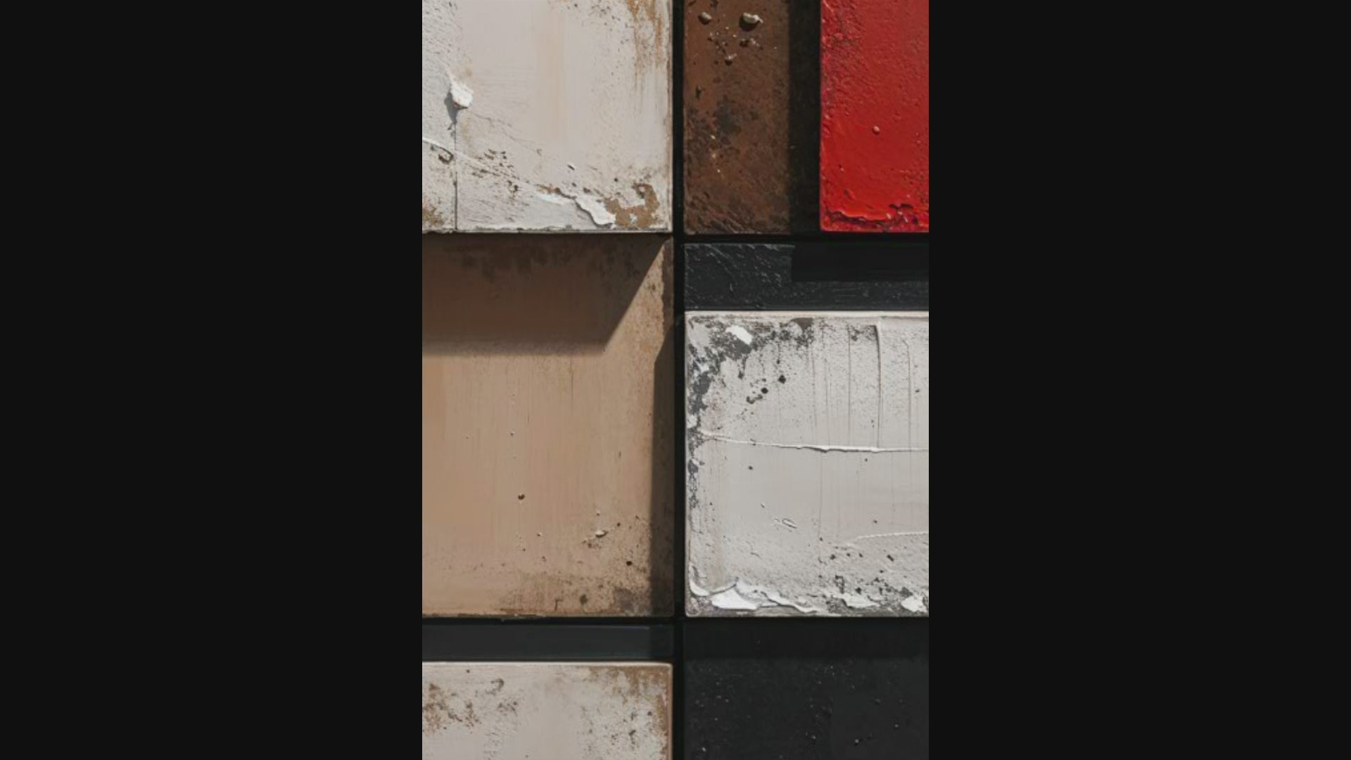 Abstract Geometric Panels Textured Wall Art | Digital Download