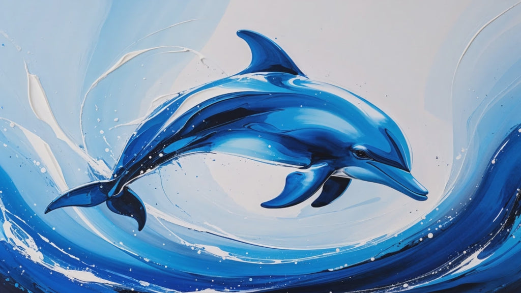 Abstract Dolphin Art Print | Digital Download