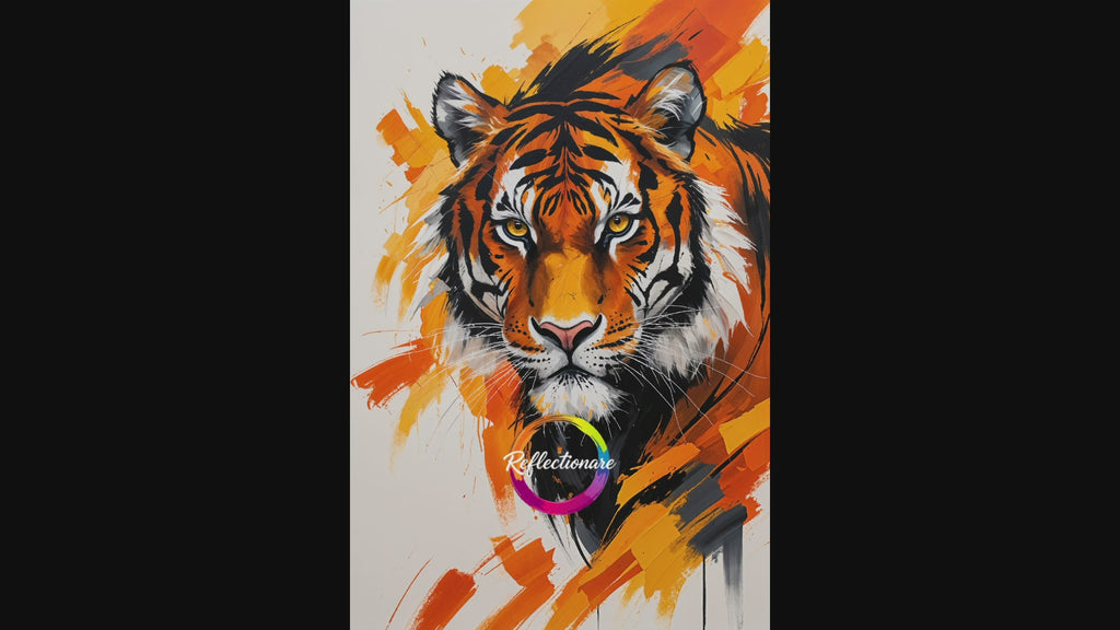 Abstract Tiger Face Wall Art Print | Digital Download