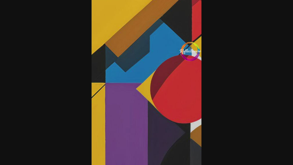 Abstract Construct Geometric Art Print – Modern Bauhaus Inspired Wall Decor