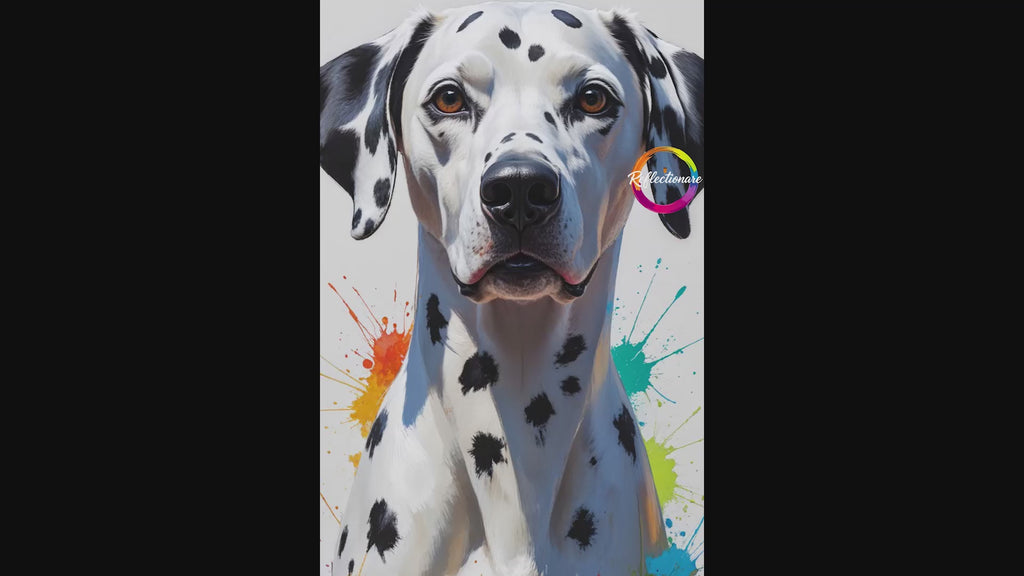 Colorful Dalmatian Abstract Art Poster