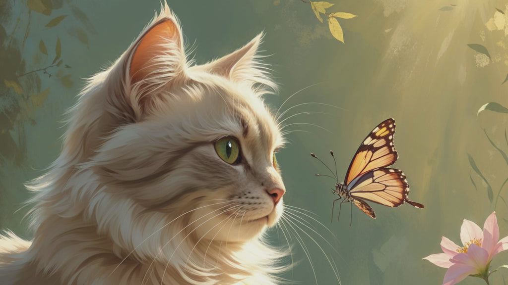 Cat and Butterfly Fine Art Print