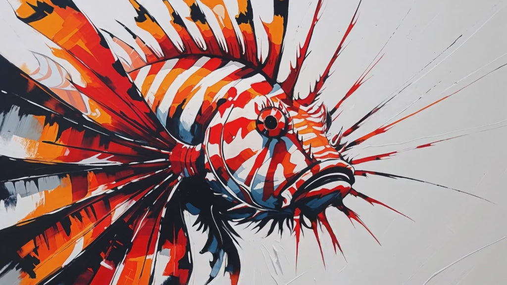 Abstract Lionfish Art Print | Digital Download